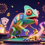 Faites l'expérience du frisson du casino en ligne fiable avec un propriétaire caméléon qui attrape des pièces d'or.