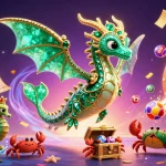 Les joueurs découvrent un monde de jeux avec un dragon de mer et des éléments de casino en ligne fiable.