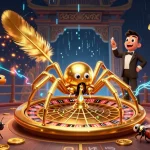 Placer des paris dans un casino en ligne fiable avec une araignée d'or et un croupier centipède.