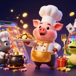 Gagnez avec un casino en ligne lors d'une scène animée de personnages de jeux d'argent captivants.