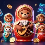 Jouez à un casino en ligne fiable avec des personnages de casino et des éléments de cryptomonnaie animés.