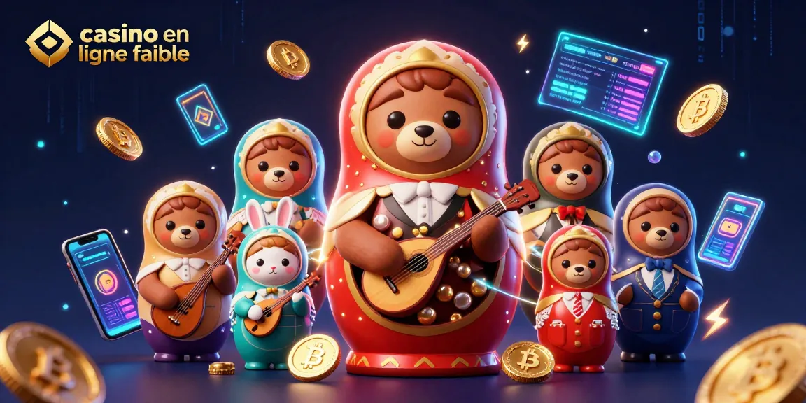 Jouez à un casino en ligne fiable avec des personnages de casino et des éléments de cryptomonnaie animés.