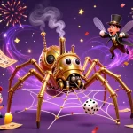 Vivez l'excitation des jeux dans un casino en ligne fiable avec cette illustration captivante pleine de couleurs et de dynamisme.