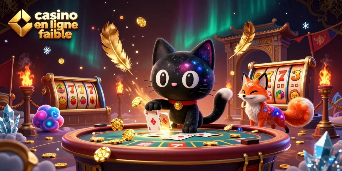 Profitez de l'atmosphère palpitante d'un casino en ligne fiable avec un chat trou noir et un renard nébuleux.