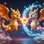 Experience thrilling rr88bet gaming with gold and silver dragons amid a jackpot explosion!